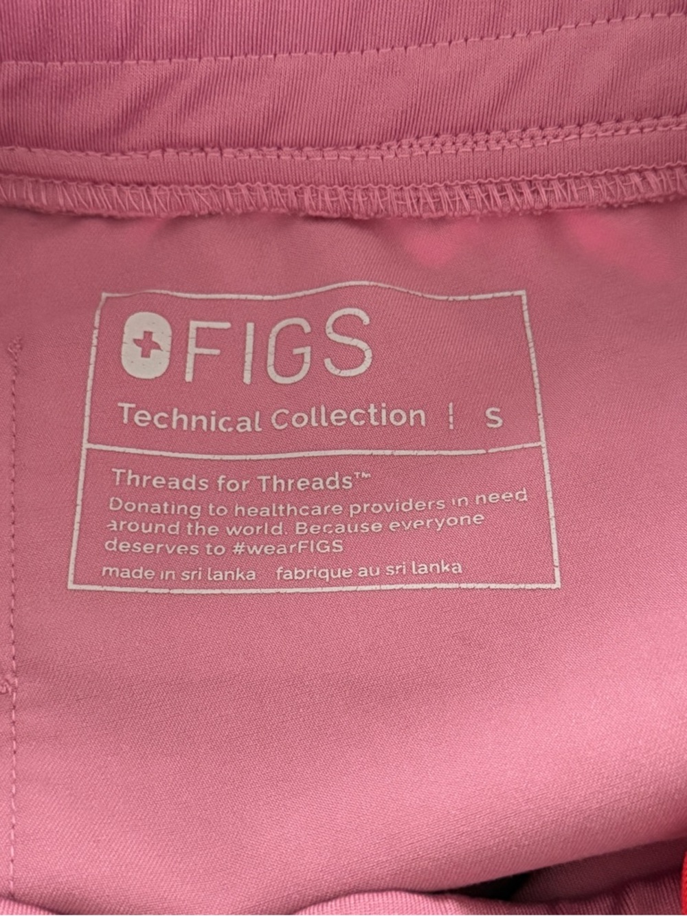 FIGS Zamora Jogger Scrub Pants Pink Size Small | Stretch Medical Uniform Bottoms - Picture 3 of 4